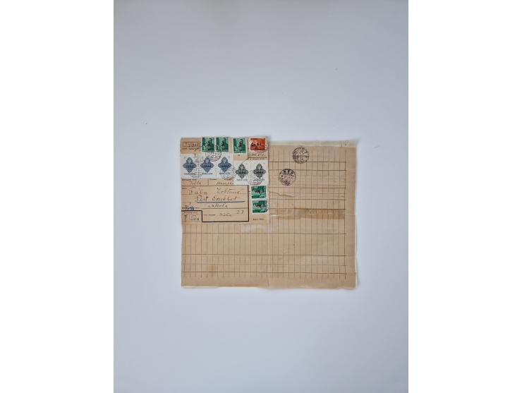 HYPERINFLATION: 1945/46, large stock of duplicates with over 155 covers and parcel cards, spanning most periods up to the 27t