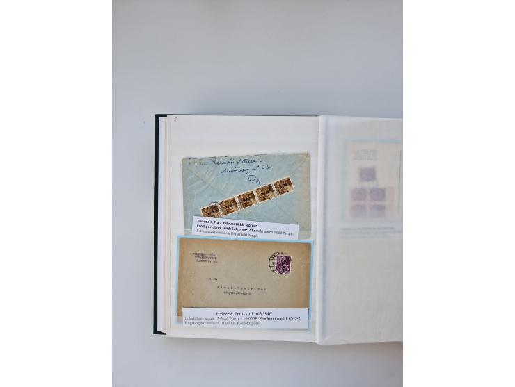 HYPERINFLATION: 1945/46, large stock of duplicates with over 155 covers and parcel cards, spanning most periods up to the 27t
