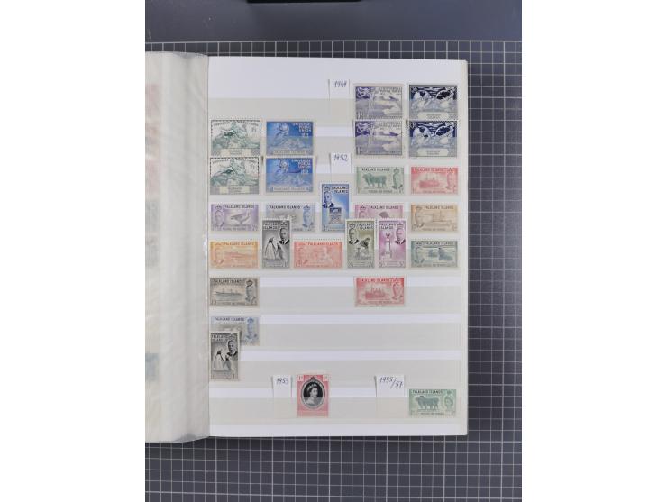 1880/2000 (approx.), mint, unused and used collection in 4 stockbooks, including good part Falkland and territories