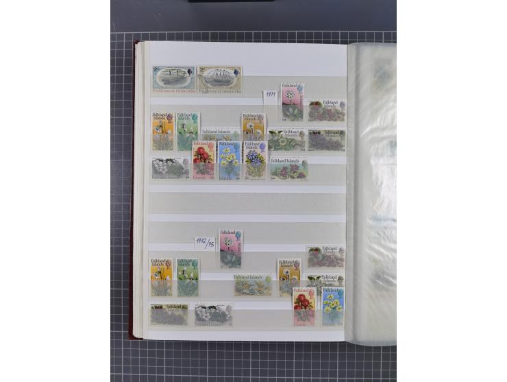 1880/2000 (approx.), mint, unused and used collection in 4 stockbooks, including good part Falkland and territories
