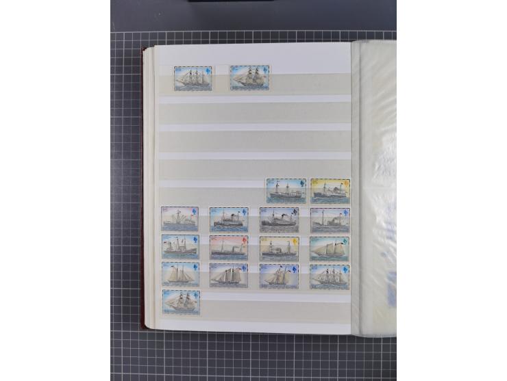 1880/2000 (approx.), mint, unused and used collection in 4 stockbooks, including good part Falkland and territories