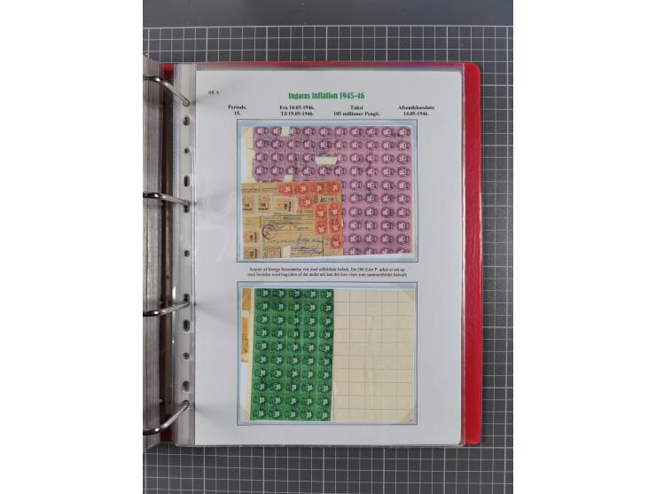 HYPERINFLATION: 1945/46, Parcel Cards exhibit collection with over 65 items, showing usages from periods 2 to 13 (including t