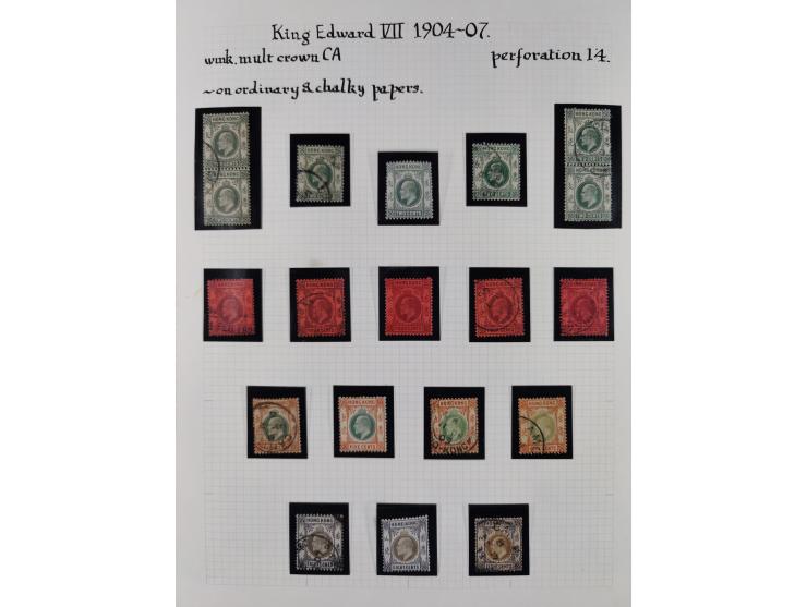 1903/12 (approx.), mostly used collection with over 80 values of the King Edward VII issue, incl. better Mi.-Nr. 88 unused wi