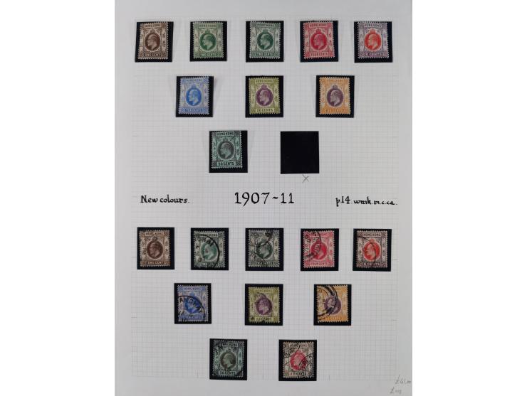 1903/12 (approx.), mostly used collection with over 80 values of the King Edward VII issue, incl. better Mi.-Nr. 88 unused wi