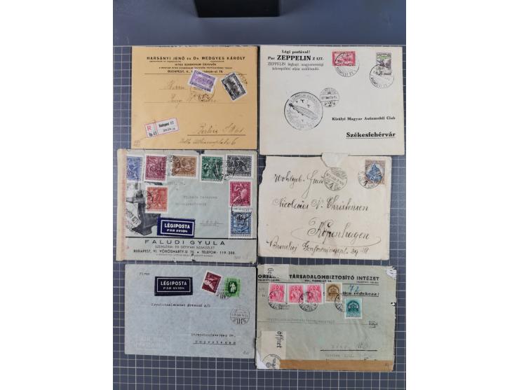 1884/1948, 27 covers and cards, including censored mail, noted 1914 Registered postcard, three airmail covers with large spec