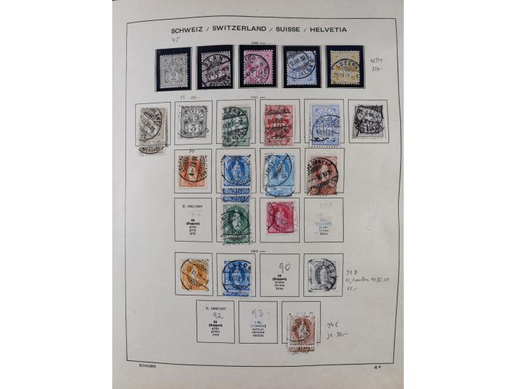 1854/2004, vorwiegend gestempelte Sammlung mit diversen Briefen, ab Strubli mit vielen besseren Werten, dabei Mi.-Nr. I-II, B