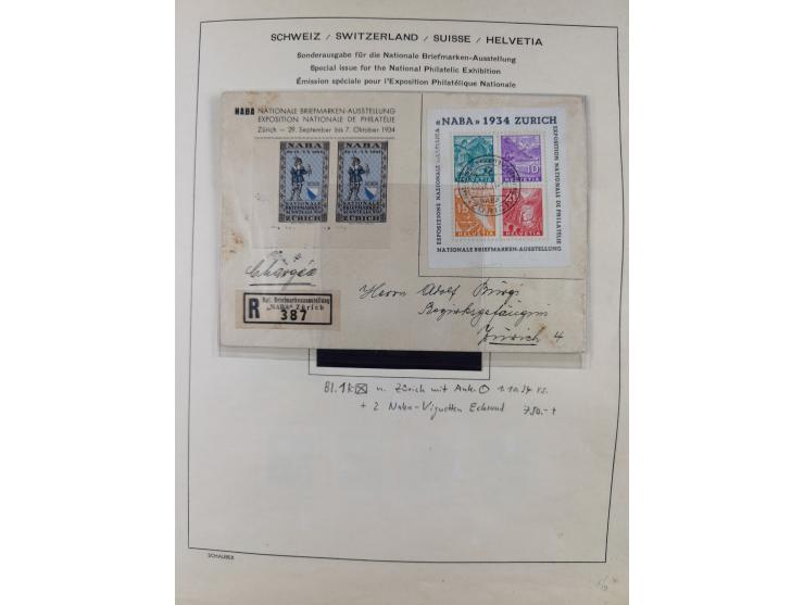 1854/2004, vorwiegend gestempelte Sammlung mit diversen Briefen, ab Strubli mit vielen besseren Werten, dabei Mi.-Nr. I-II, B