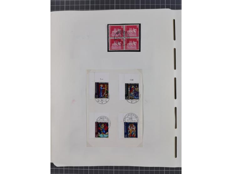 1850/2011, vorwiegend gestempelte Sammlung mit einigen Briefen, dabei Block 1 auf R-Brief, &nbsp;Block 2 mit Ersttagsstempel,