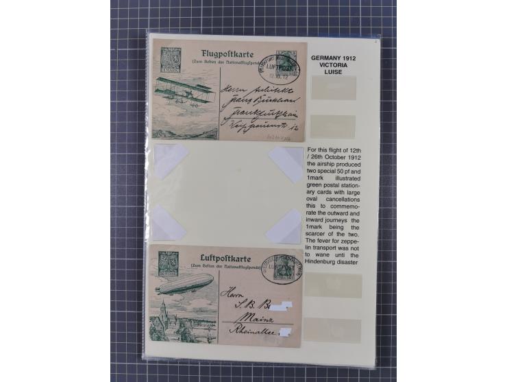 1912/14, interessante aufgezogene Sammlung mit 17 Briefen, Karten, Einheiten und besseren Stücken, dabei u.a. Gotha-Erfurt 10