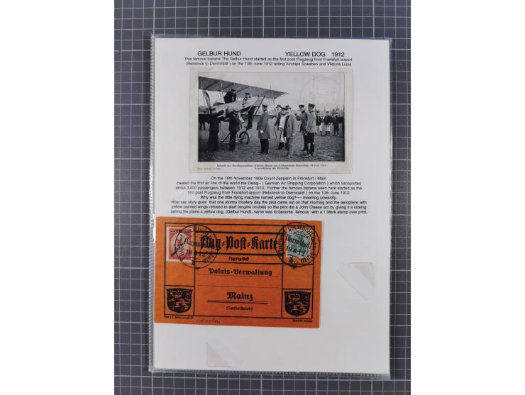 1912/14, interessante aufgezogene Sammlung mit 17 Briefen, Karten, Einheiten und besseren Stücken, dabei u.a. Gotha-Erfurt 10