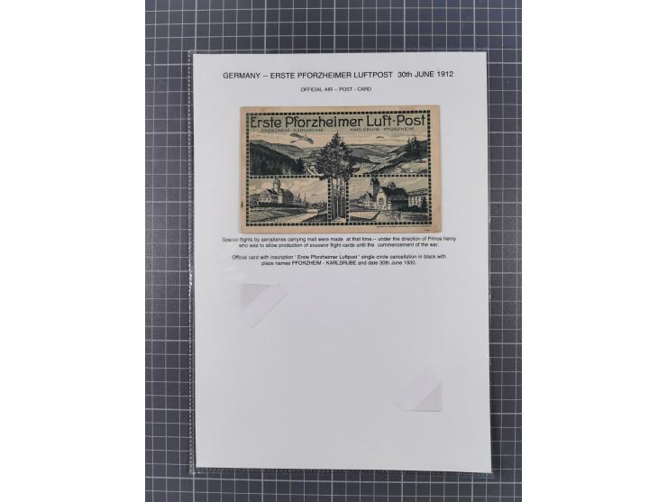 1912/14, interessante aufgezogene Sammlung mit 17 Briefen, Karten, Einheiten und besseren Stücken, dabei u.a. Gotha-Erfurt 10