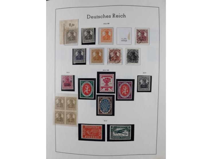 1872/1946, ungebrauchte/postfrische und gestempelte Sammlung ab Deutsches Reich mit besseren, ab 1933 viele postfrische Ausga