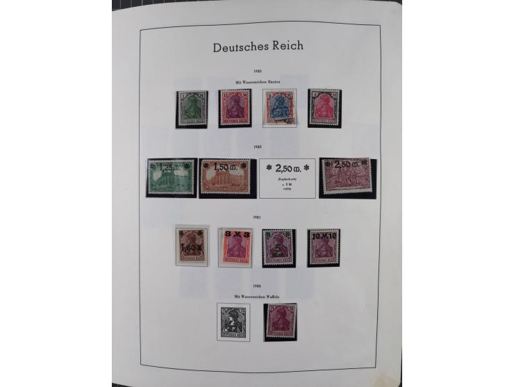 1872/1946, ungebrauchte/postfrische und gestempelte Sammlung ab Deutsches Reich mit besseren, ab 1933 viele postfrische Ausga