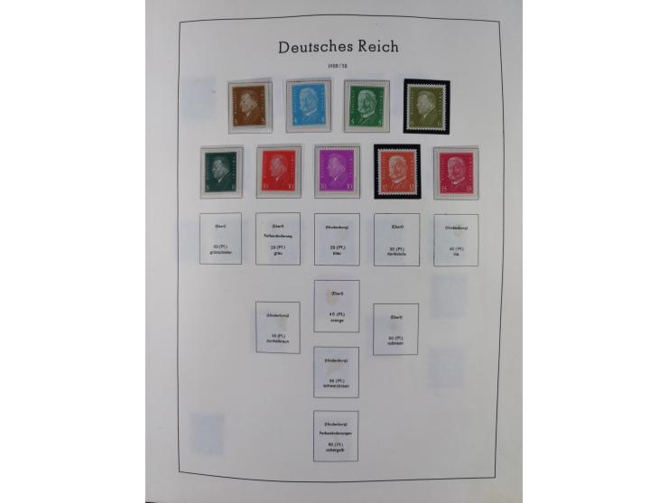 1872/1946, ungebrauchte/postfrische und gestempelte Sammlung ab Deutsches Reich mit besseren, ab 1933 viele postfrische Ausga