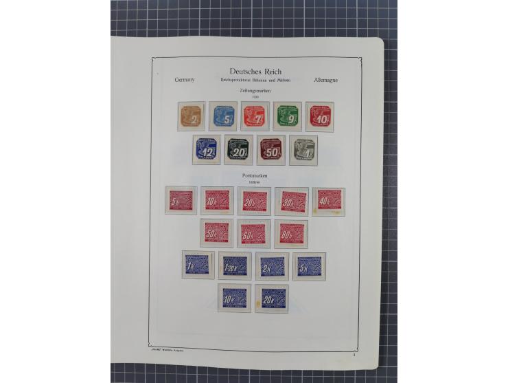 1872/1946, ungebrauchte/postfrische und gestempelte Sammlung ab Deutsches Reich mit besseren, ab 1933 viele postfrische Ausga