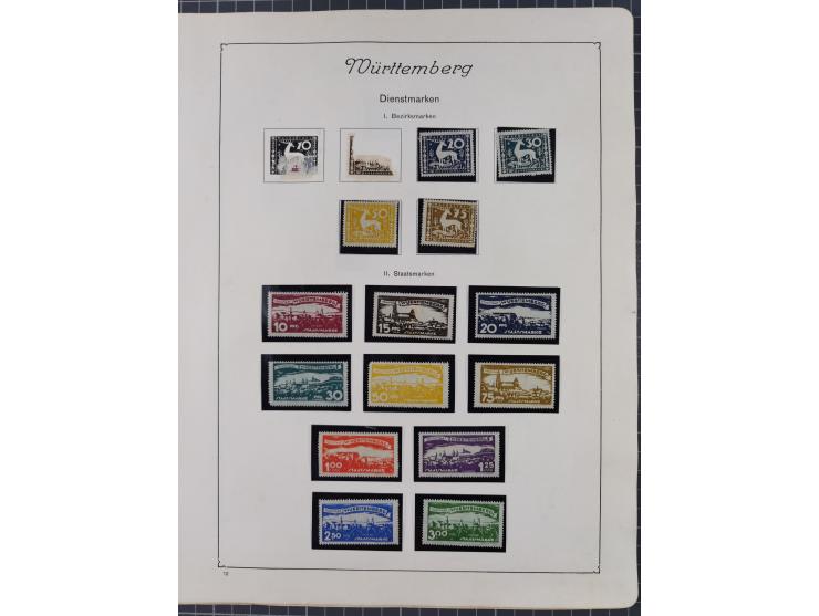 1872/1946, ungebrauchte/postfrische und gestempelte Sammlung ab Deutsches Reich mit besseren, ab 1933 viele postfrische Ausga