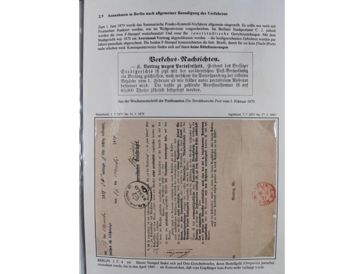 1867/77, interessante Sammlung “Franco-Stempel” mit 33 Briefen, Karten und zwei Paketkarten. Dabei u.a. Destinationen nach Fr