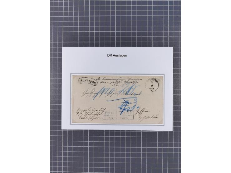 1872(78, kleine Sammlung “Postvorschuss- und Nahnahme-Sendungen” mit 15 Briefen und Karten. Dabei frankierte Post mit u.a. Mi