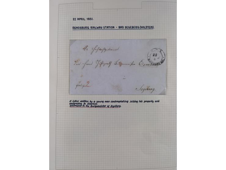 1698/1858 (ca.), über 75 Vorphila-Briefe, mit Thurn und Taxis, Hamburg. etc., dabei viele verschiedene Stempel und Verwendung