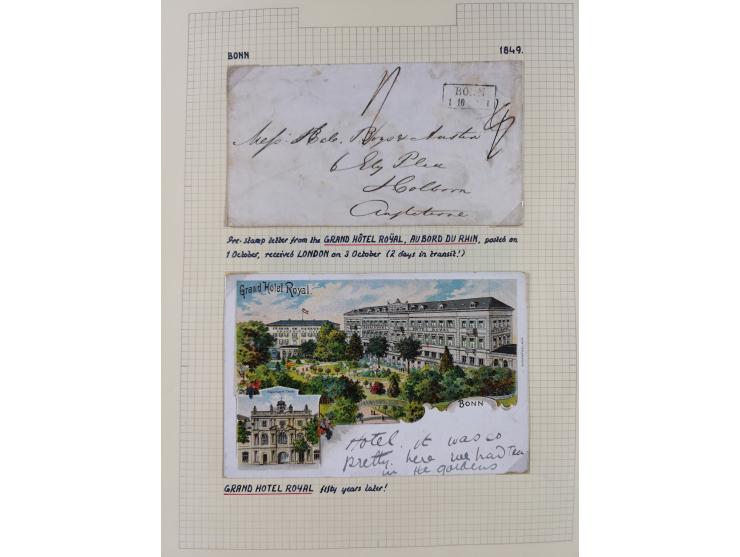 1698/1858 (ca.), über 75 Vorphila-Briefe, mit Thurn und Taxis, Hamburg. etc., dabei viele verschiedene Stempel und Verwendung