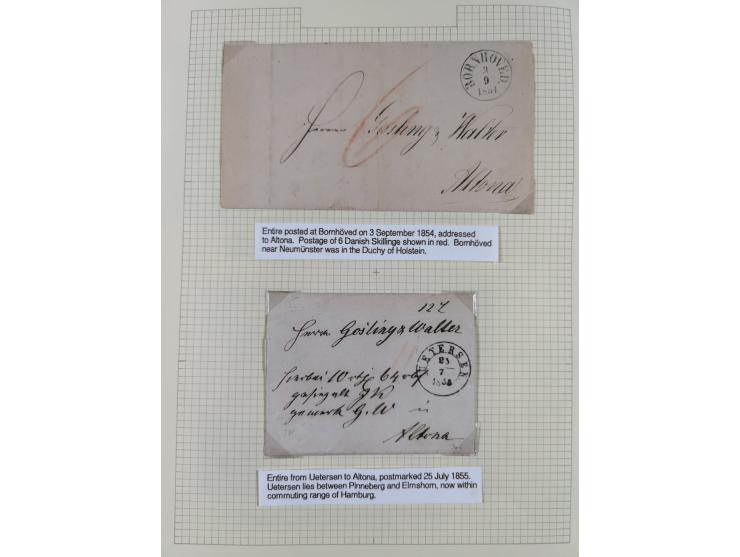 1698/1858 (ca.), über 75 Vorphila-Briefe, mit Thurn und Taxis, Hamburg. etc., dabei viele verschiedene Stempel und Verwendung