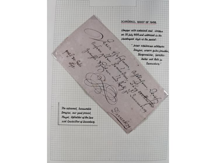 1698/1858 (ca.), über 75 Vorphila-Briefe, mit Thurn und Taxis, Hamburg. etc., dabei viele verschiedene Stempel und Verwendung