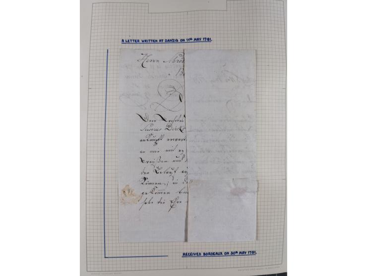 1698/1858 (ca.), über 75 Vorphila-Briefe, mit Thurn und Taxis, Hamburg. etc., dabei viele verschiedene Stempel und Verwendung