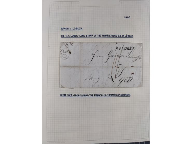 1698/1858 (ca.), über 75 Vorphila-Briefe, mit Thurn und Taxis, Hamburg. etc., dabei viele verschiedene Stempel und Verwendung