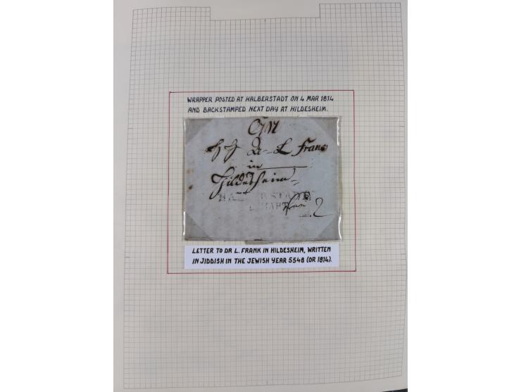 1698/1858 (ca.), über 75 Vorphila-Briefe, mit Thurn und Taxis, Hamburg. etc., dabei viele verschiedene Stempel und Verwendung