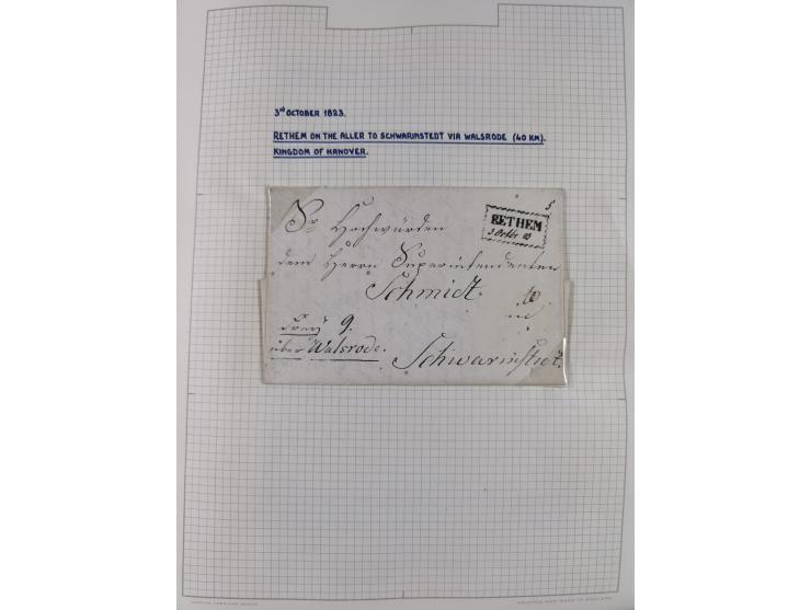 1698/1858 (ca.), über 75 Vorphila-Briefe, mit Thurn und Taxis, Hamburg. etc., dabei viele verschiedene Stempel und Verwendung