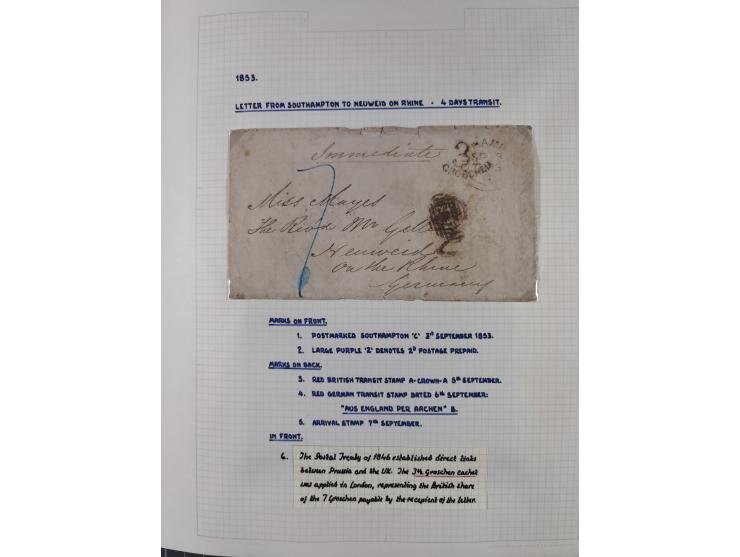 1698/1858 (ca.), über 75 Vorphila-Briefe, mit Thurn und Taxis, Hamburg. etc., dabei viele verschiedene Stempel und Verwendung