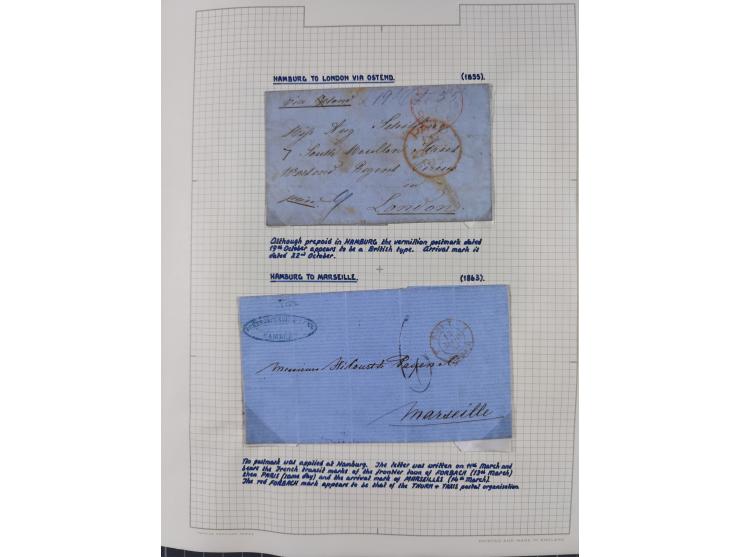 1698/1858 (ca.), über 75 Vorphila-Briefe, mit Thurn und Taxis, Hamburg. etc., dabei viele verschiedene Stempel und Verwendung