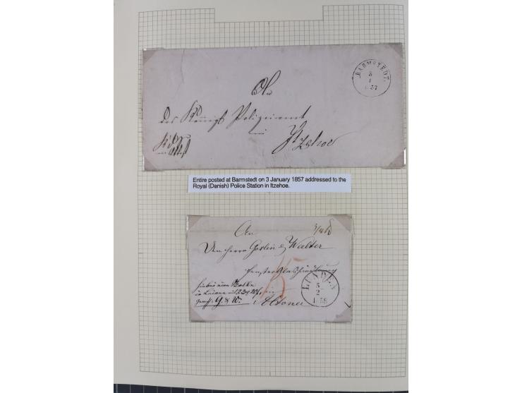 1698/1858 (ca.), über 75 Vorphila-Briefe, mit Thurn und Taxis, Hamburg. etc., dabei viele verschiedene Stempel und Verwendung