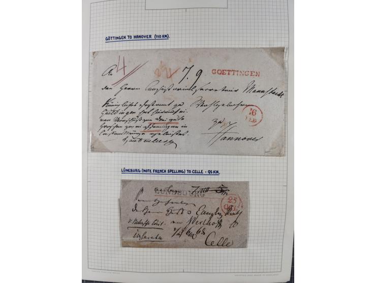 1698/1858 (ca.), über 75 Vorphila-Briefe, mit Thurn und Taxis, Hamburg. etc., dabei viele verschiedene Stempel und Verwendung