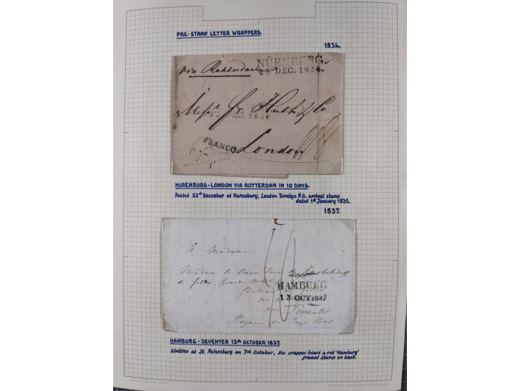 1698/1858 (ca.), über 75 Vorphila-Briefe, mit Thurn und Taxis, Hamburg. etc., dabei viele verschiedene Stempel und Verwendung