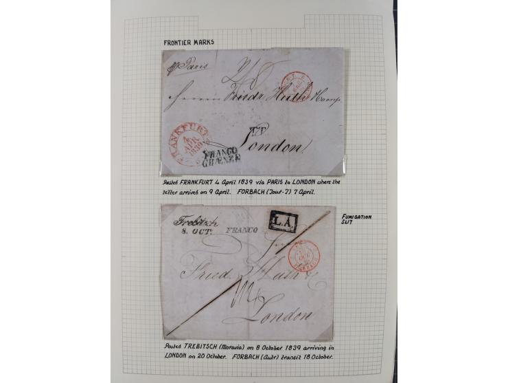 1698/1858 (ca.), über 75 Vorphila-Briefe, mit Thurn und Taxis, Hamburg. etc., dabei viele verschiedene Stempel und Verwendung