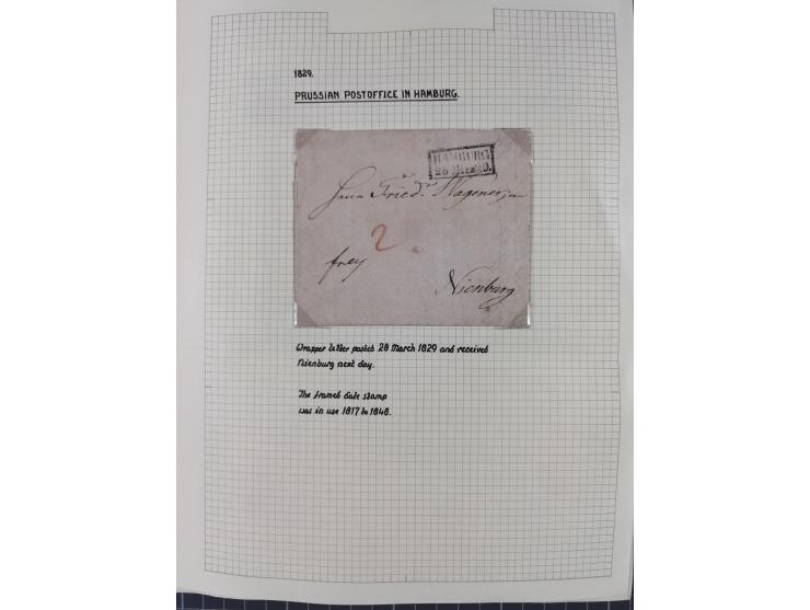 1698/1858 (ca.), über 75 Vorphila-Briefe, mit Thurn und Taxis, Hamburg. etc., dabei viele verschiedene Stempel und Verwendung