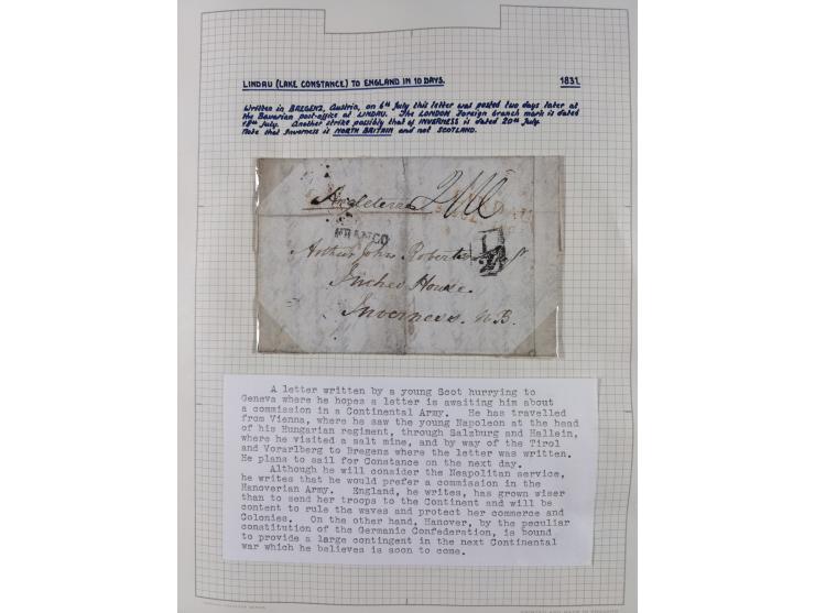 1698/1858 (ca.), über 75 Vorphila-Briefe, mit Thurn und Taxis, Hamburg. etc., dabei viele verschiedene Stempel und Verwendung