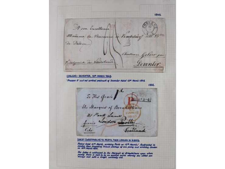 1698/1858 (ca.), über 75 Vorphila-Briefe, mit Thurn und Taxis, Hamburg. etc., dabei viele verschiedene Stempel und Verwendung