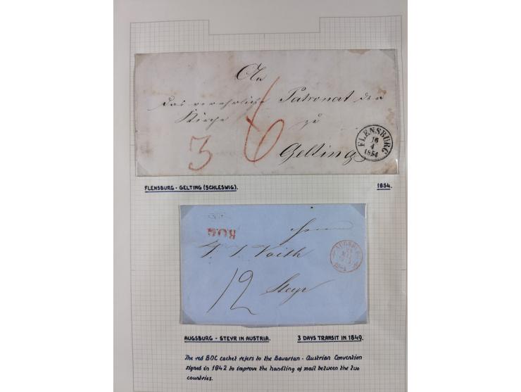 1698/1858 (ca.), über 75 Vorphila-Briefe, mit Thurn und Taxis, Hamburg. etc., dabei viele verschiedene Stempel und Verwendung
