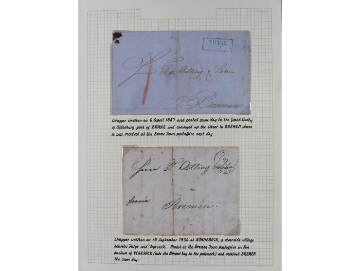 1698/1858 (ca.), über 75 Vorphila-Briefe, mit Thurn und Taxis, Hamburg. etc., dabei viele verschiedene Stempel und Verwendung