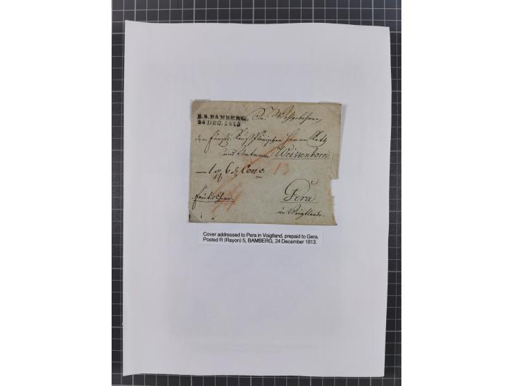 1698/1858 (ca.), über 75 Vorphila-Briefe, mit Thurn und Taxis, Hamburg. etc., dabei viele verschiedene Stempel und Verwendung