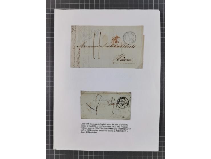 1698/1858 (ca.), über 75 Vorphila-Briefe, mit Thurn und Taxis, Hamburg. etc., dabei viele verschiedene Stempel und Verwendung