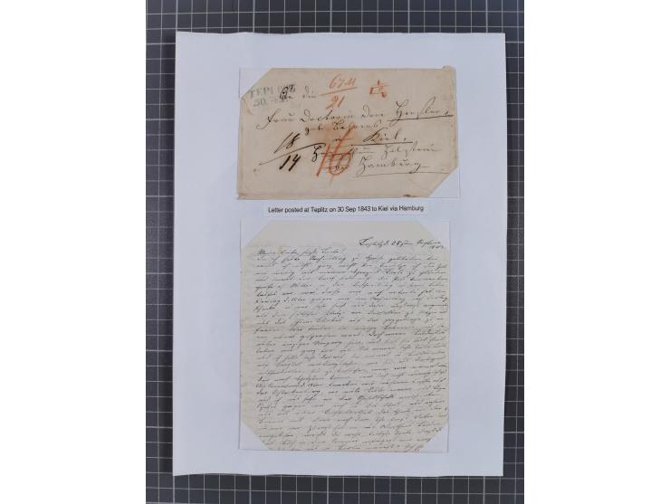 1698/1858 (ca.), über 75 Vorphila-Briefe, mit Thurn und Taxis, Hamburg. etc., dabei viele verschiedene Stempel und Verwendung