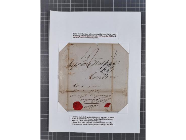 1698/1858 (ca.), über 75 Vorphila-Briefe, mit Thurn und Taxis, Hamburg. etc., dabei viele verschiedene Stempel und Verwendung