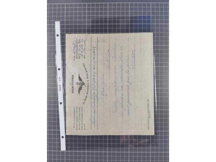 1872/75, sehr interessante Partie mit 18 markenlosen Formularen und Verwendungen. Dabei u.a. großformatiger Wertbrief mit EKr