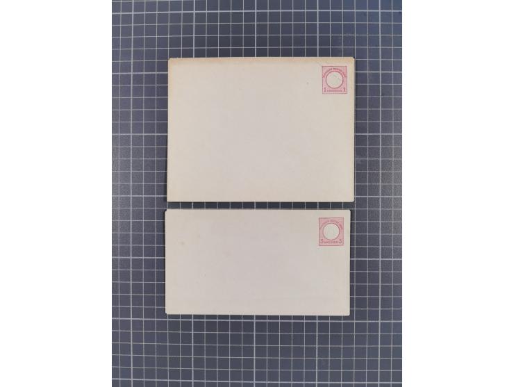 1872/74, 24 Ganzsachenkarten und Umschläge mit Zufrankaturen, interessanten Stempeln und Verwendungen. Dabei u.a. P2 fremdver