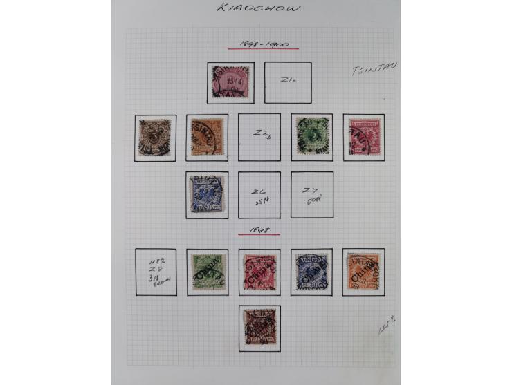 1890/1918, ungebrauchte und meist gestempelte Sammlung mit Vorläufer, bessere Werte dabei u.a. Deutsche Kolonien Kiautschou M