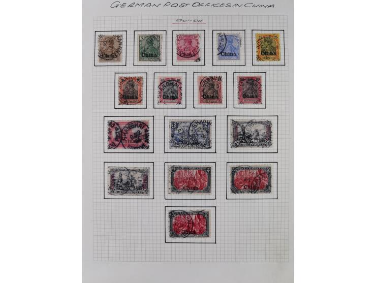 1890/1918, ungebrauchte und meist gestempelte Sammlung mit Vorläufer, bessere Werte dabei u.a. Deutsche Kolonien Kiautschou M