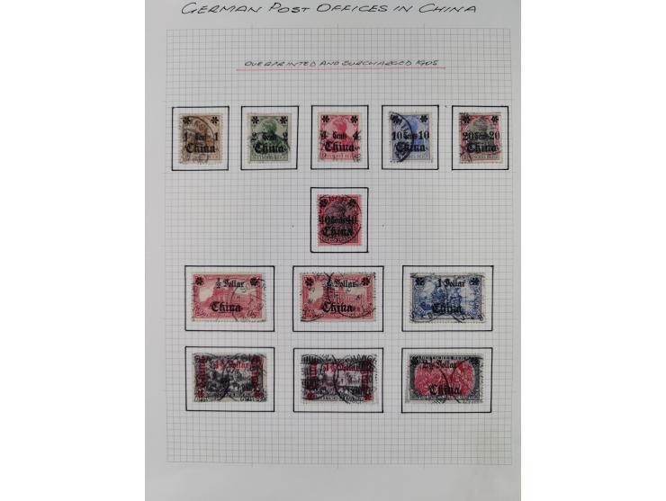 1890/1918, ungebrauchte und meist gestempelte Sammlung mit Vorläufer, bessere Werte dabei u.a. Deutsche Kolonien Kiautschou M